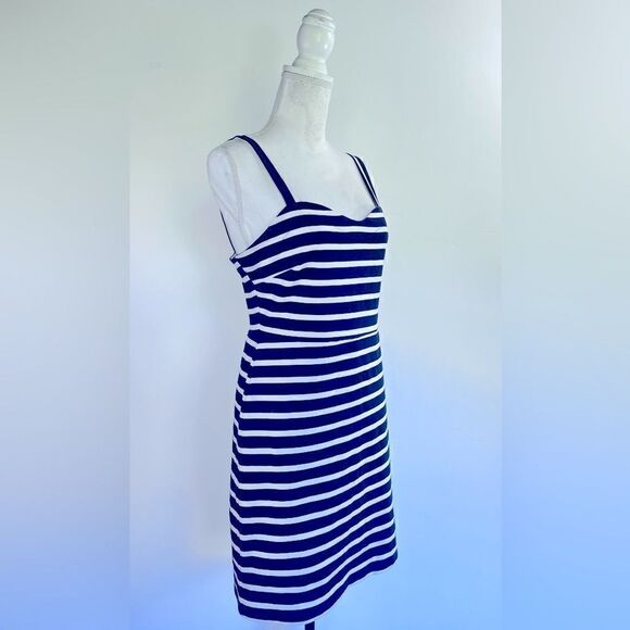 OLD NAVY MARINER NAUTICAL STRIPE SLEEVELESS MIDI DRESS SIZE M - Picture 6 of 14